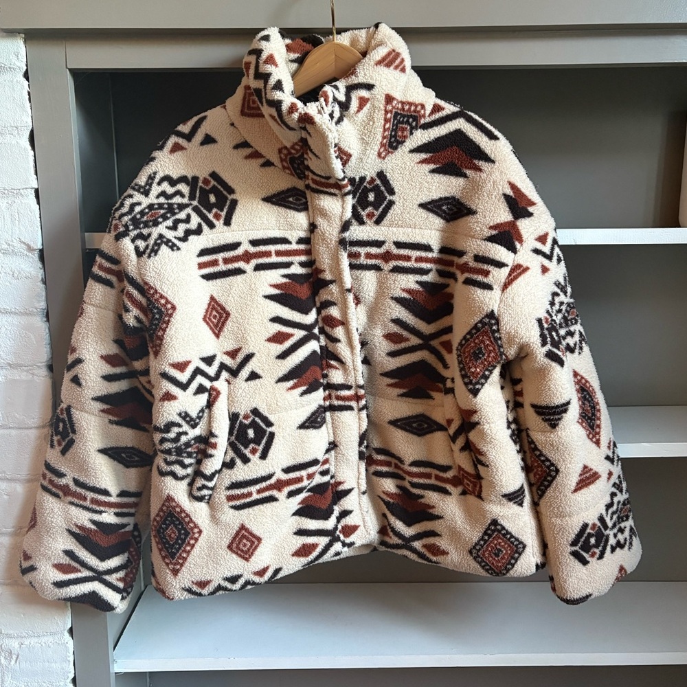 Miss Me Jean Southwestern Sherpa Jacket NWT - Picture 3 of 10